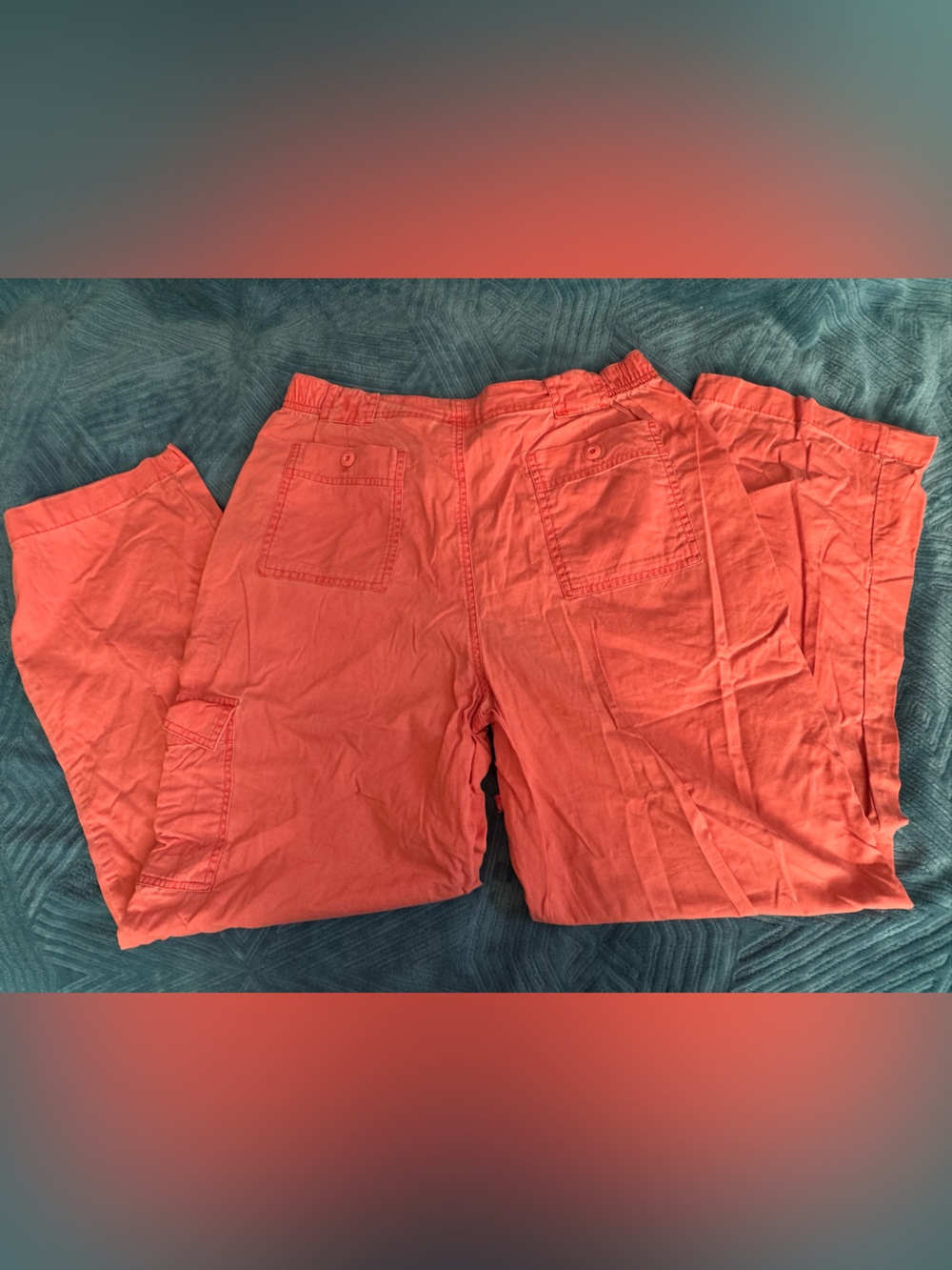 Orange Drawstring pants - Picture 2 of 3